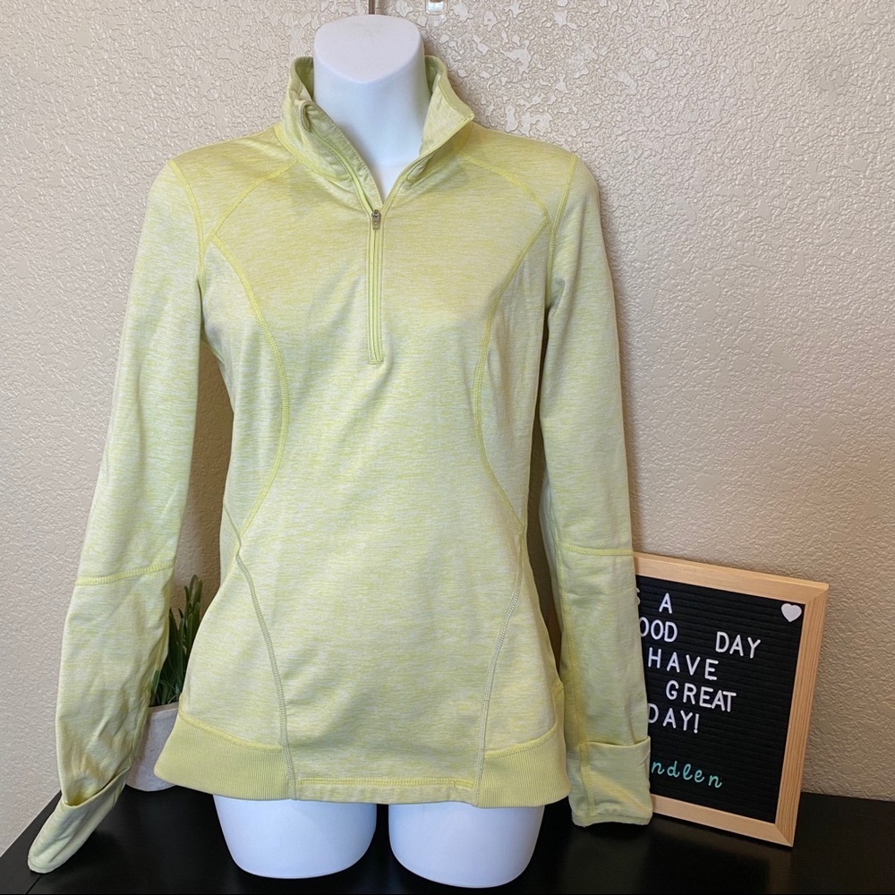 Zella‎ Athletic Jacket Yellow pull over quarter zip